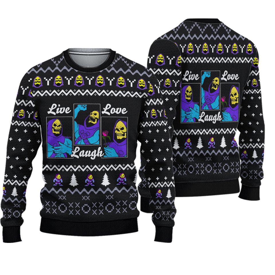 He-man Live Love Laugh Ugly Christmas Sweater