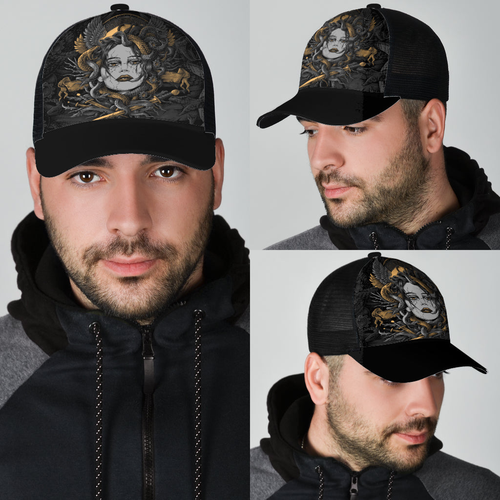Head Of Medusa Mesh Back Cap Trucker Hats Custom Hats Gifts For Men & Women