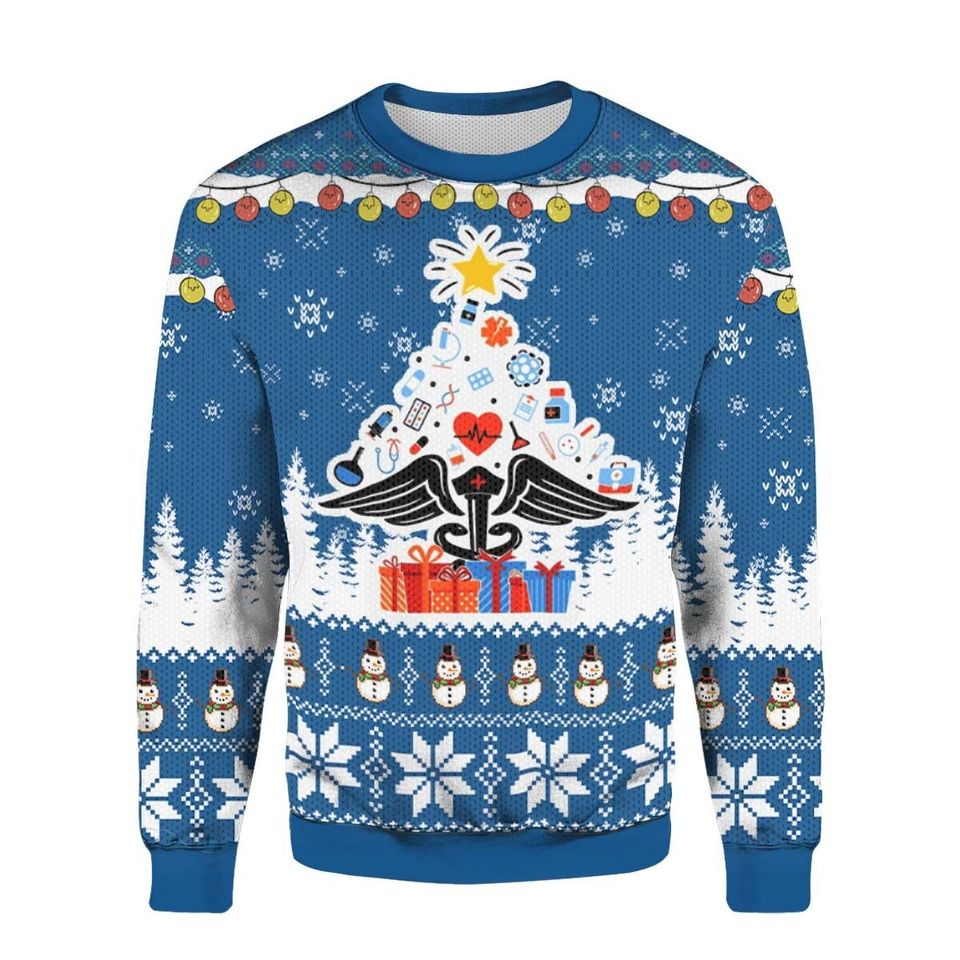 Health Christmas Tree 3D Sweater