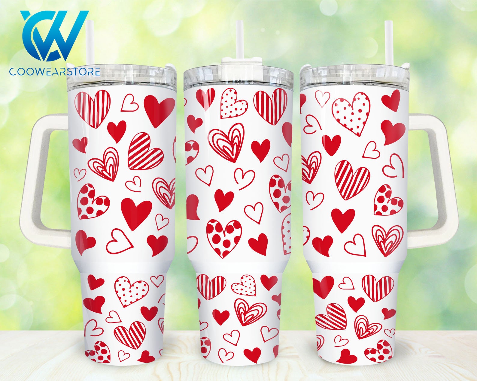 Heart Valentines Custom Stanley Cup 40 oz 30 oz Tumbler With HandleTVC2301861