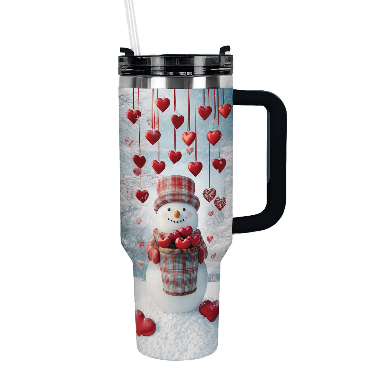 Heartfelt Snowman Christmas Custom Stanley Cup 40 oz 30 oz Tumbler With HandleTVC2301487