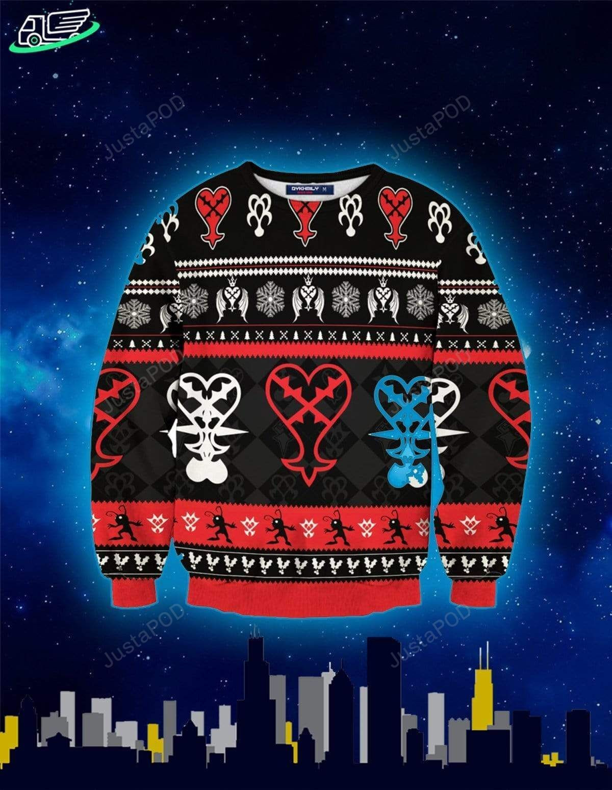 Heartless Ugly Christmas Sweater Adult 3D Funny Matching for family