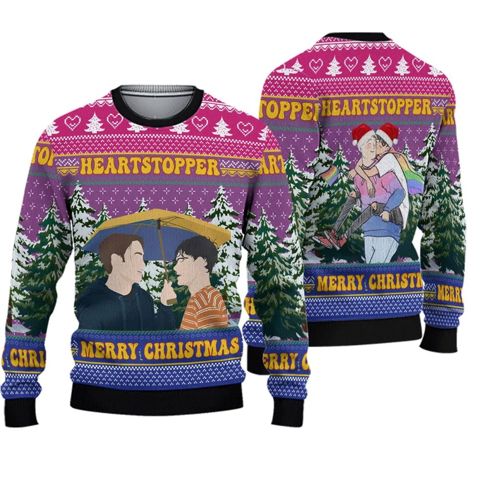 Heartstopper Nick And Charlie Ugly Christmas Sweater
