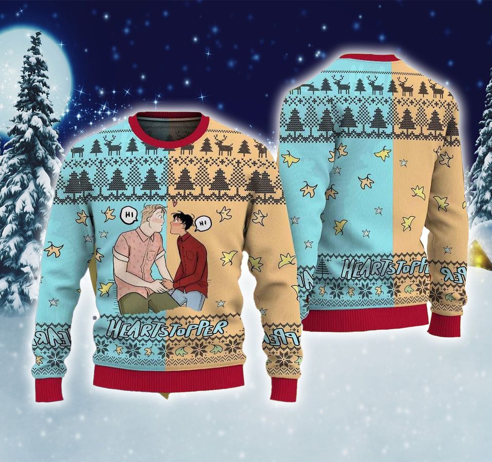 Heartstopper Nick And Charlie Ugly Xmas Sweater,