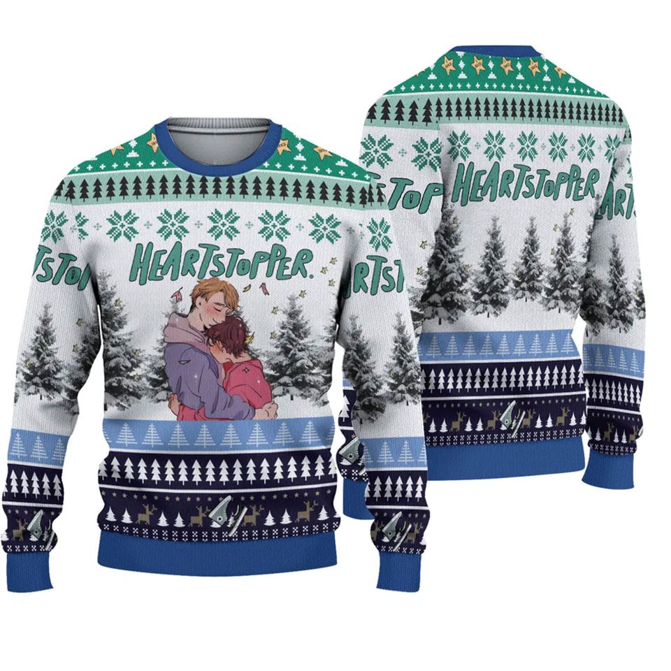 Heartstopper Season 2 Ugly Christmas Sweater, Nick And Charlie 3D Ugly Christmas Sweater