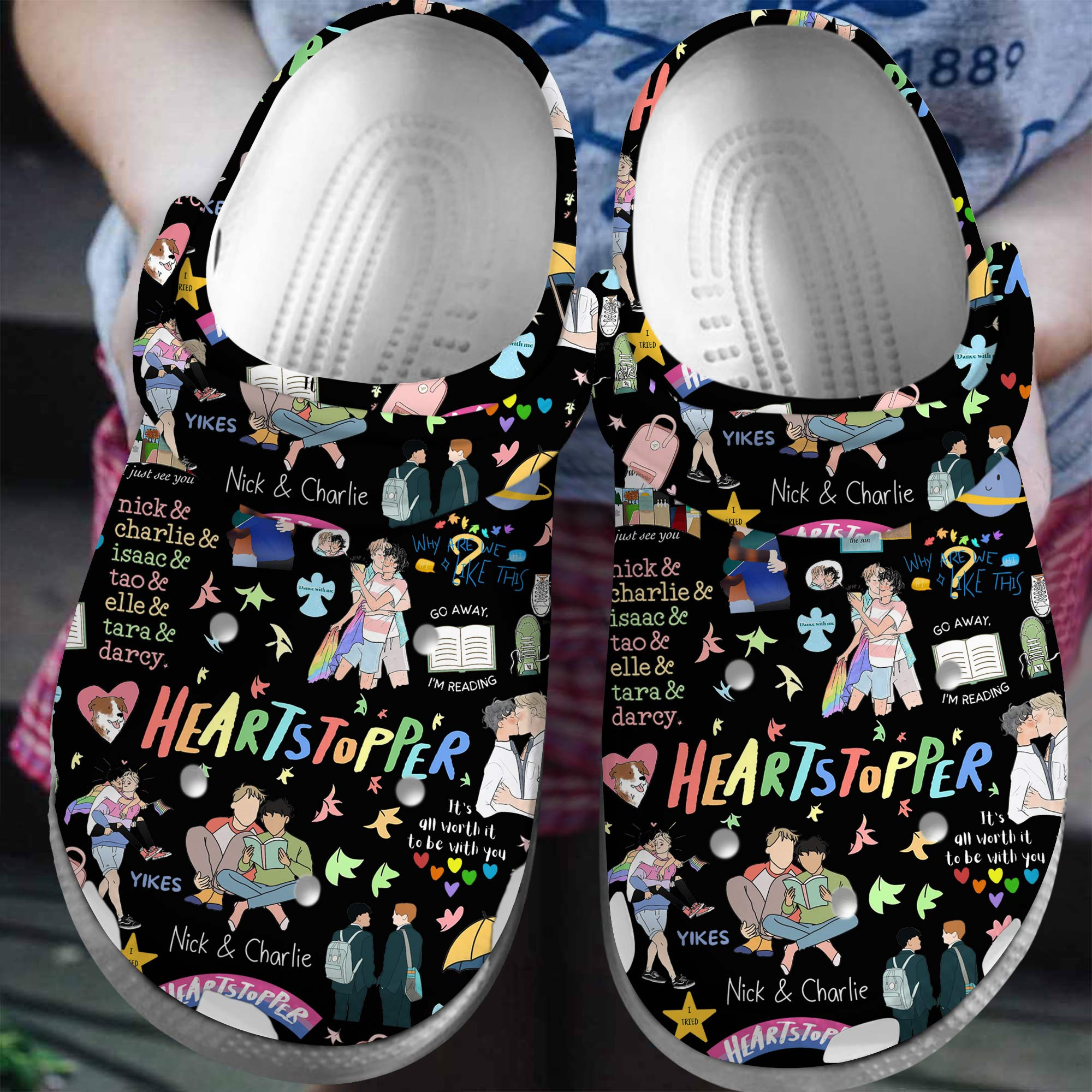 Heartstopper TV Series Crocs Crocband Clogs Shoes Comfortable For Men Women and Kids