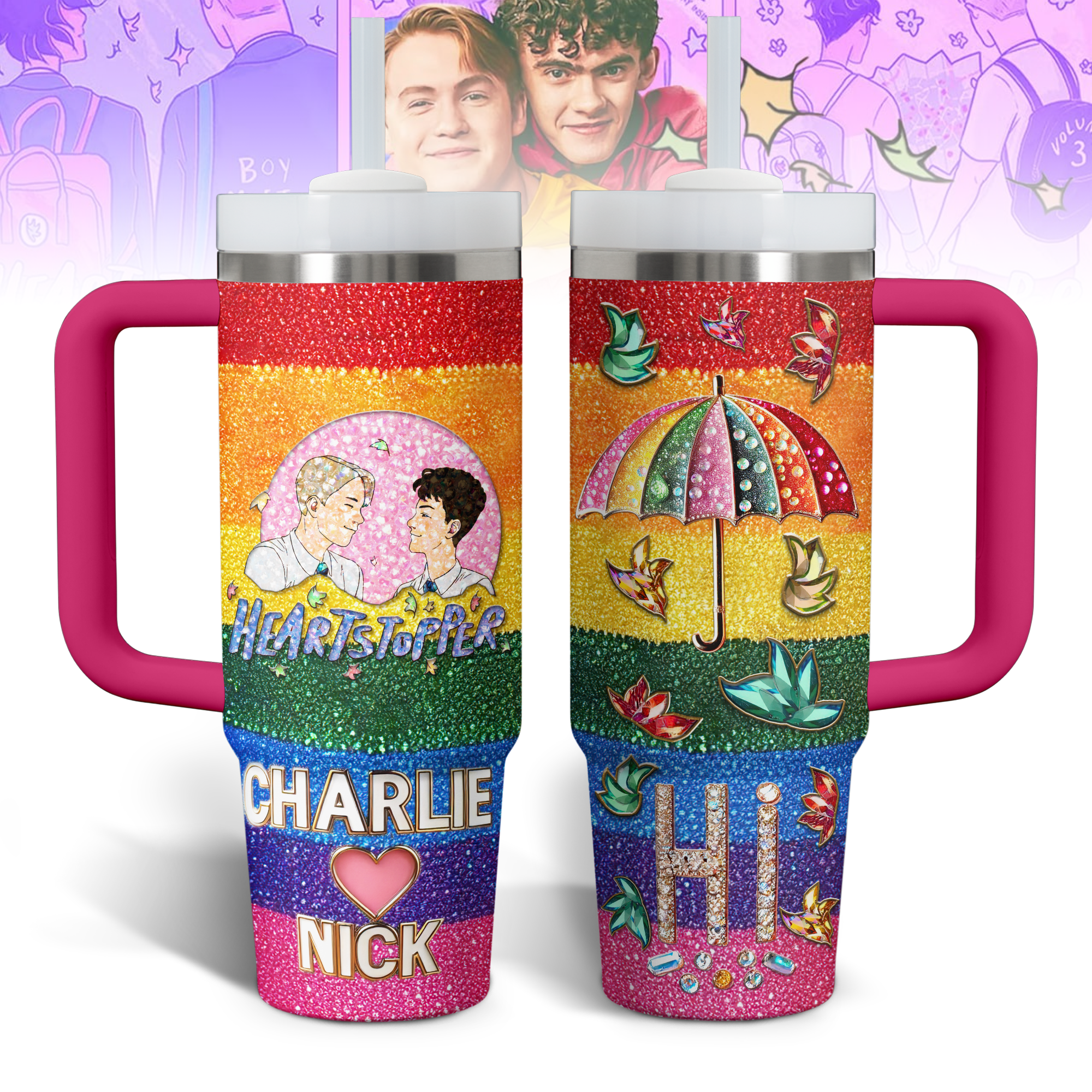 Heartstopper TV Series Custom Stanley Cup 40 oz 30 oz Tumbler With HandleTVC2301769