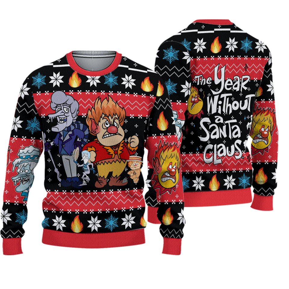 Heat Miser Snow Miser The Year Without Santa Claus Ugly Sweater, Christmas Gifts