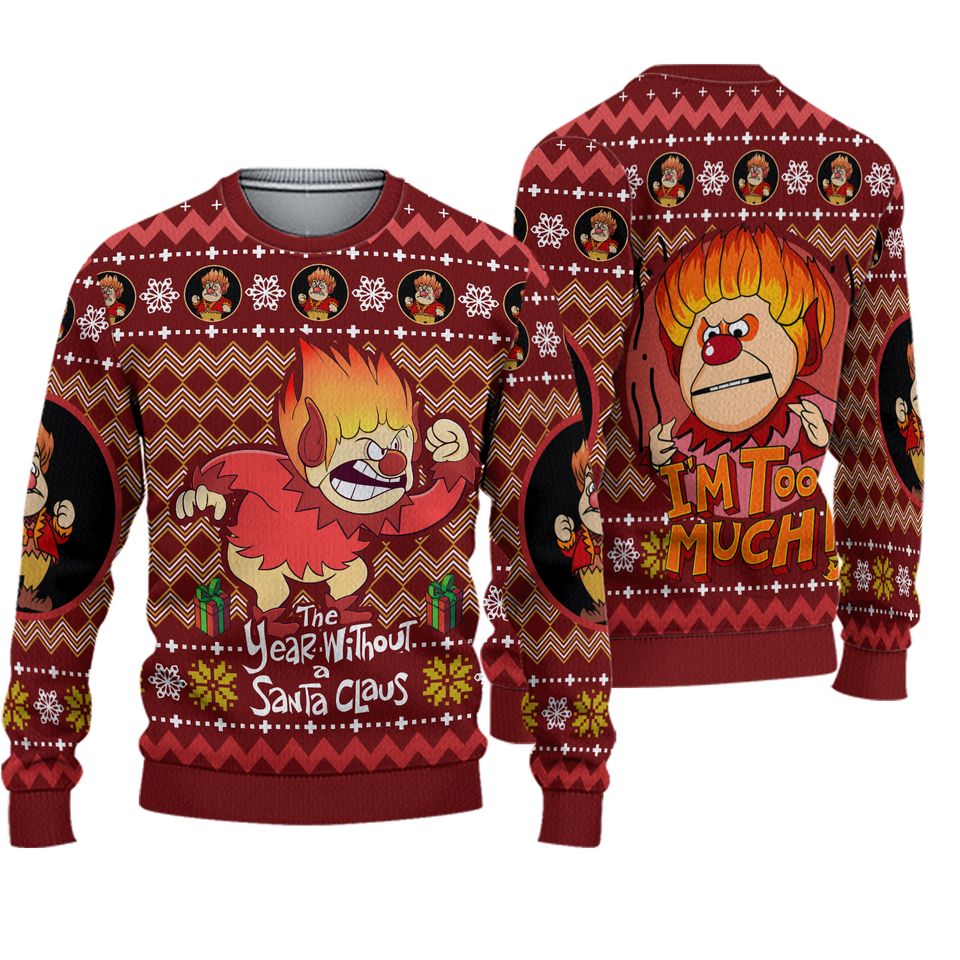 Heat Miser The Year Without A Santa Claus Ugly Christmas Sweater