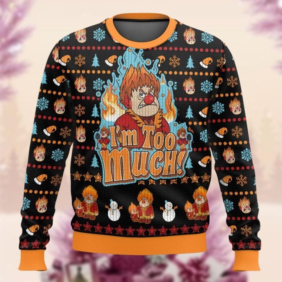 Heat Miser The Year Without Santa Claus Ugly Sweatshirts, Miser Brother Heating Sweatshirt