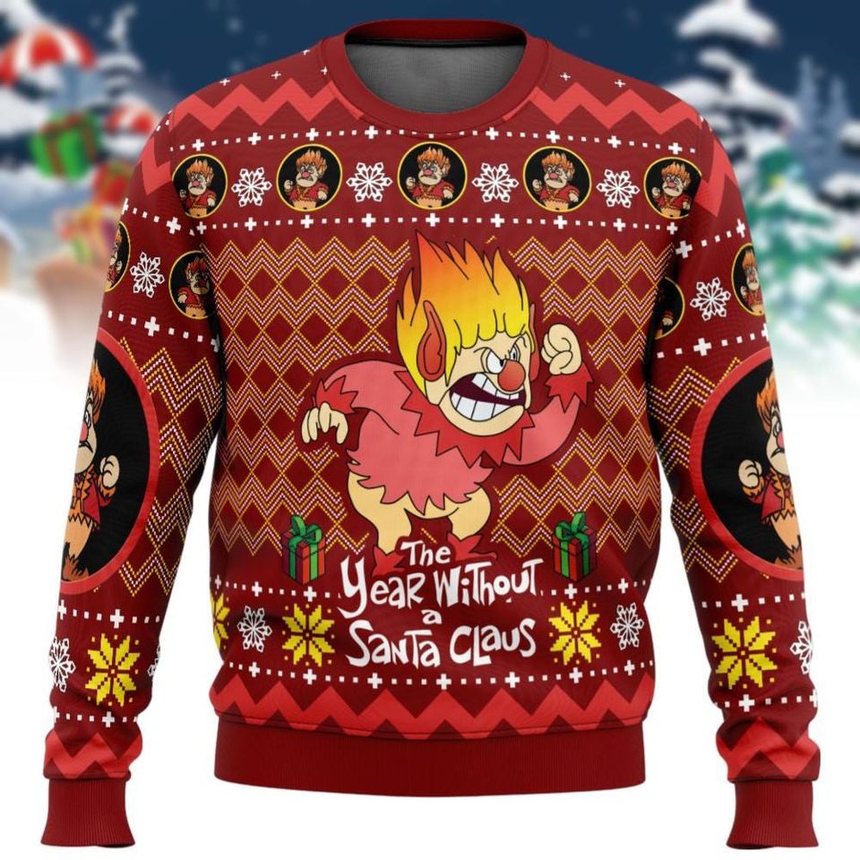 Heat Miser Ugly Christmas Sweater, A Miser Brothers' Christmas Movie