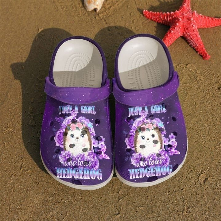 Hedgehog Just A Girl Who Loves Clog Shoes