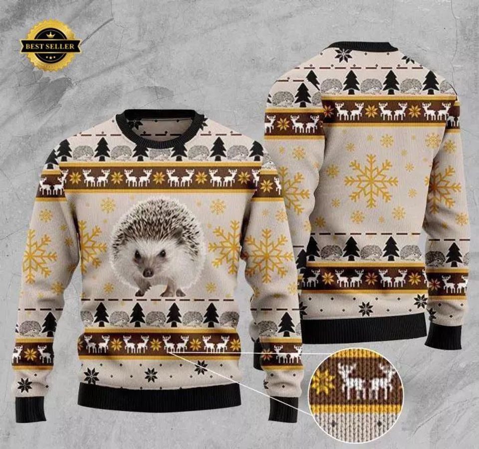 Hedgehog Ugly Christmas Sweater: Festive Holiday Design