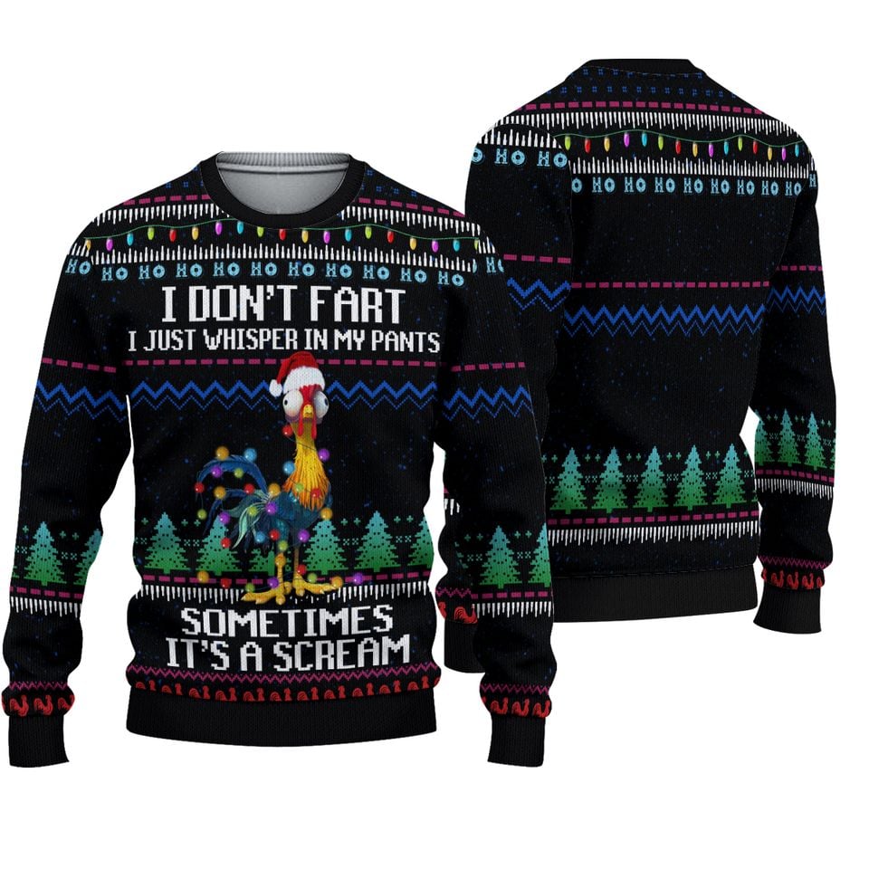 Hei Hei Moanas Ugly Knitted Christmas 3D Sweater