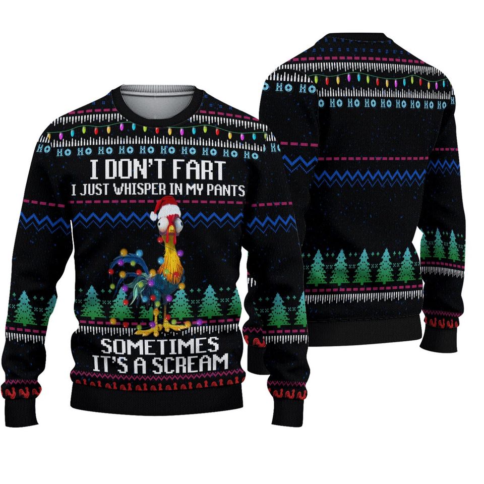 Hei Hei Moanas Ugly Knitted Christmas 3D Sweater