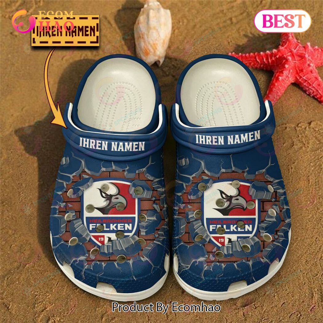 Heilbronner Falken DEL Hockey Sport Crocs Crocband Clogs Shoes Comfortable For Men Women and Kids
