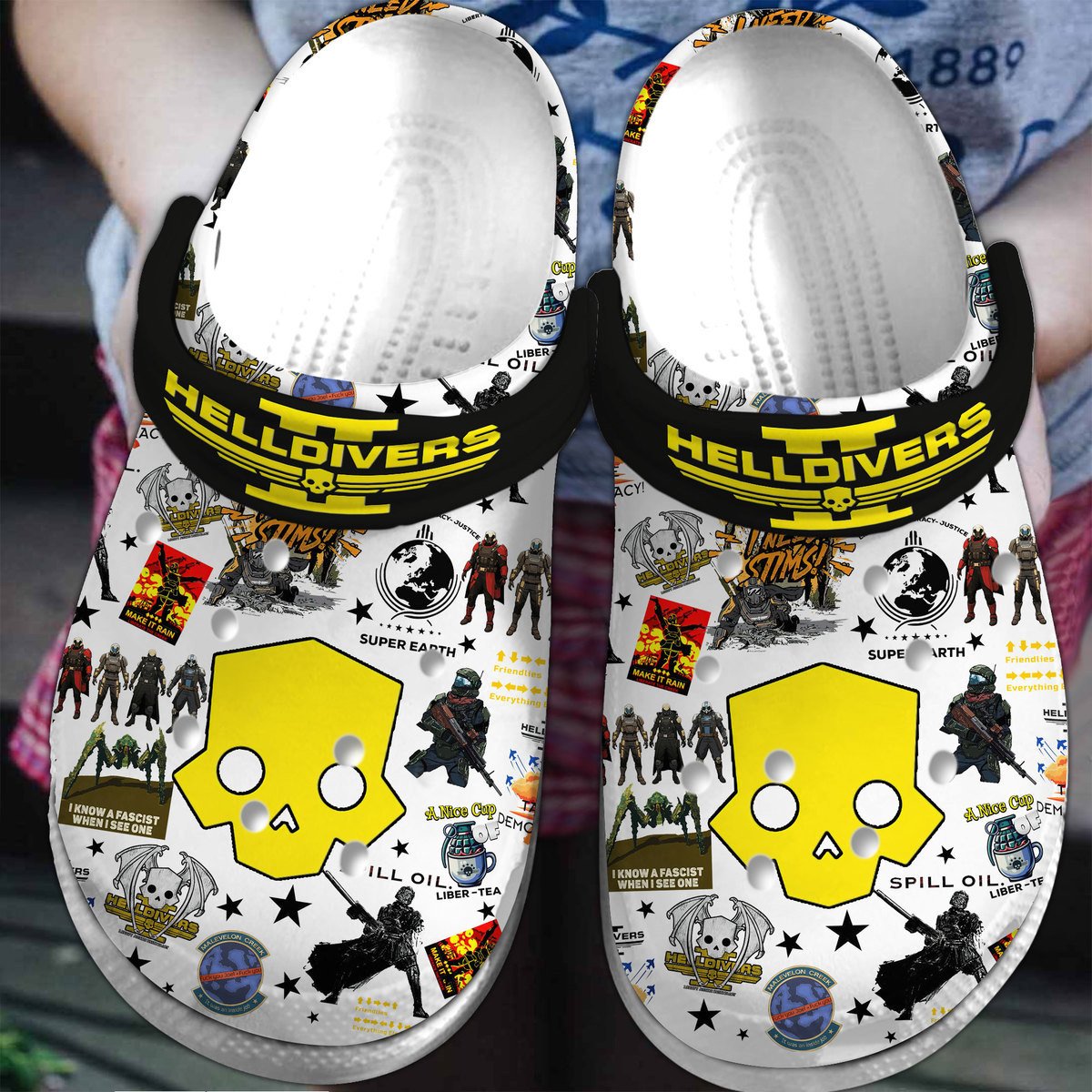 Helldivers Game Crocs Crocband Clogs Shoes Comfortable For Men Women and Kids