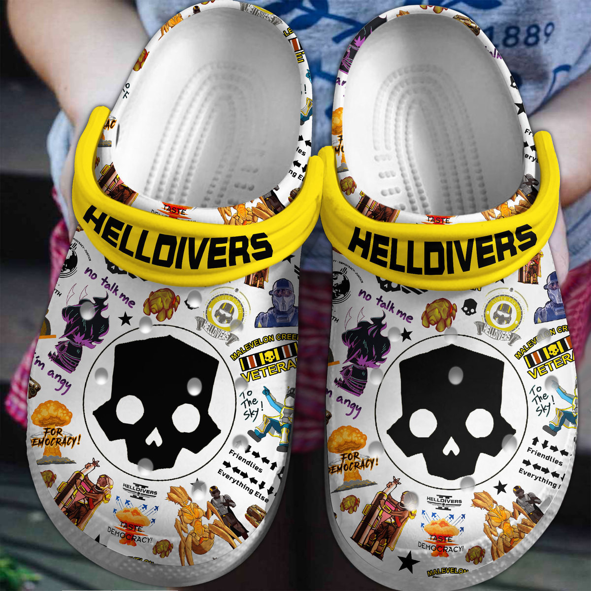 Helldivers Games Crocs Crocband Clogs Shoes Comfortable For Men Women and Kids