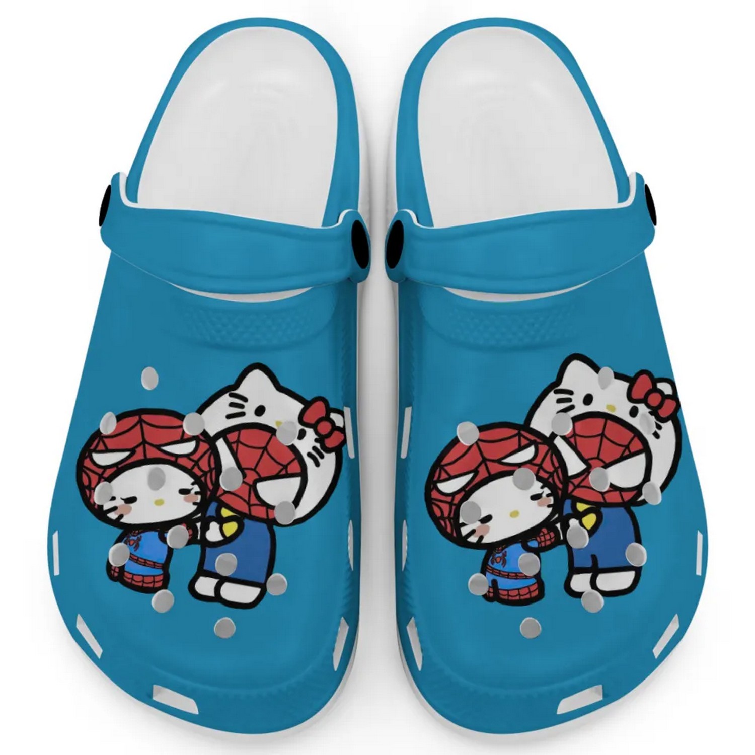 Hello Kitty And My Melody Cosplay Spiderman Cartoon Crocs Crocband Clogs Shoes Comfortable For Men Women and Kids