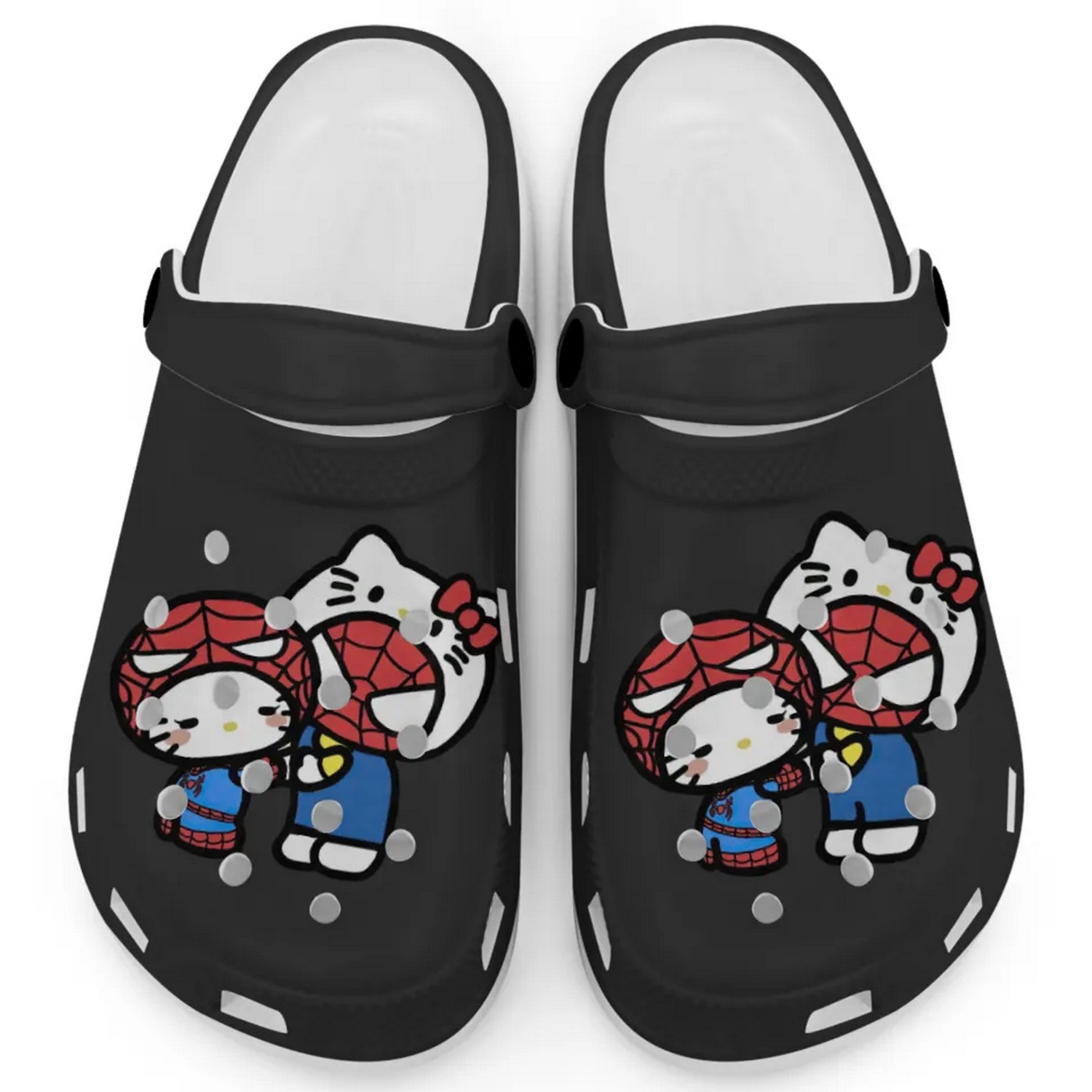 Hello Kitty And My Melody Cosplay Spiderman Cartoon Crocs Crocband Clogs Shoes Comfortable For Men Women and Kids