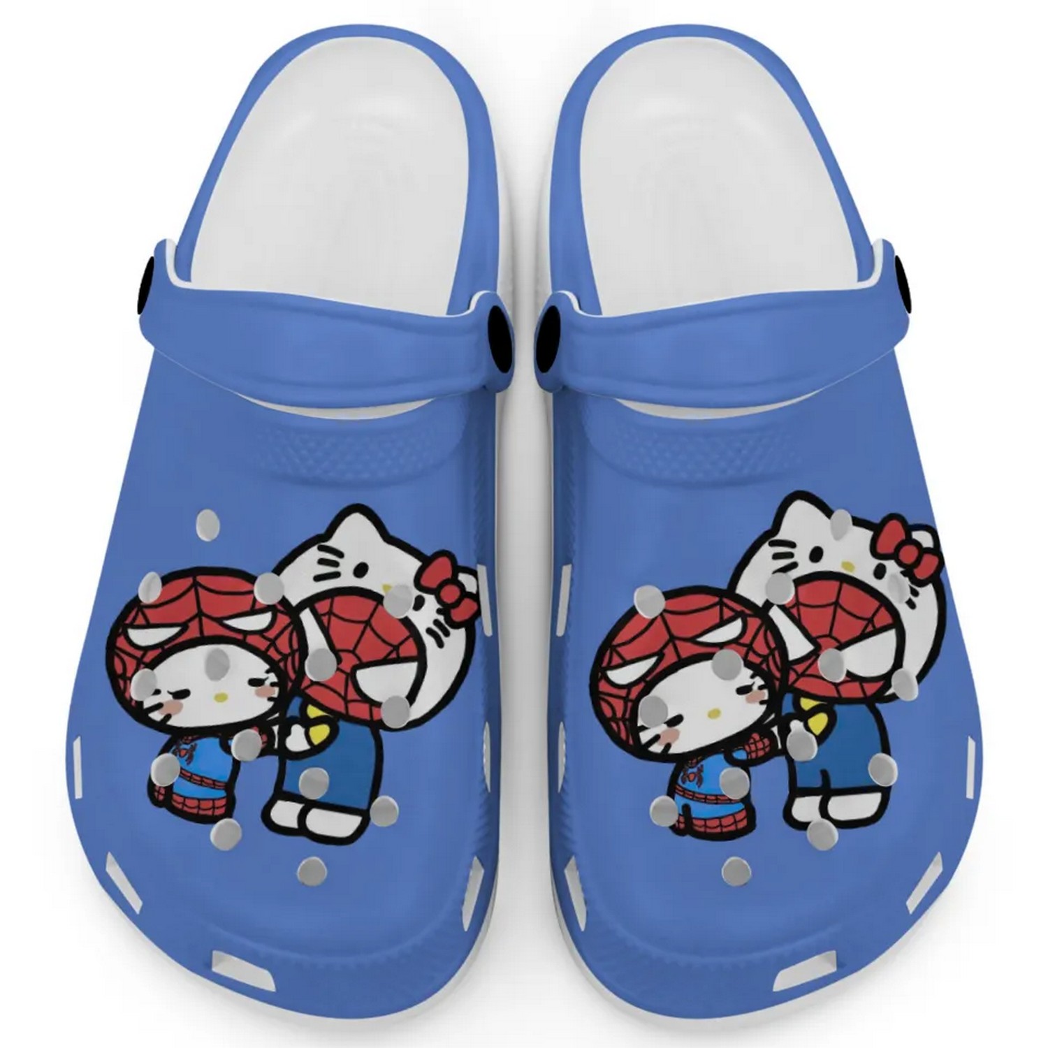 Hello Kitty And My Melody Cosplay Spiderman Cartoon Crocs Crocband Clogs Shoes Comfortable For Men Women and Kids