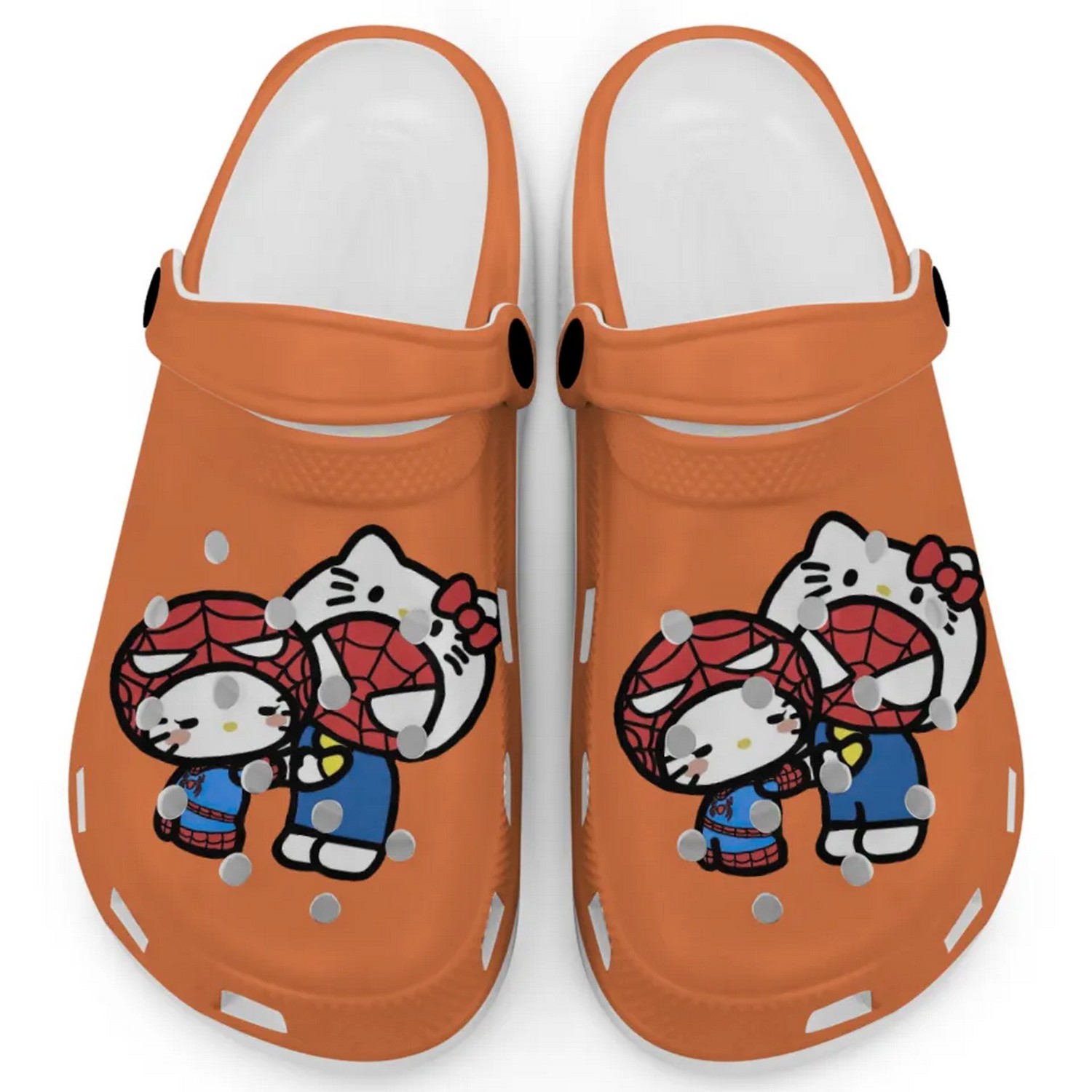 Hello Kitty And My Melody Cosplay Spiderman Cartoon Crocs Crocband Clogs Shoes Comfortable For Men Women and Kids