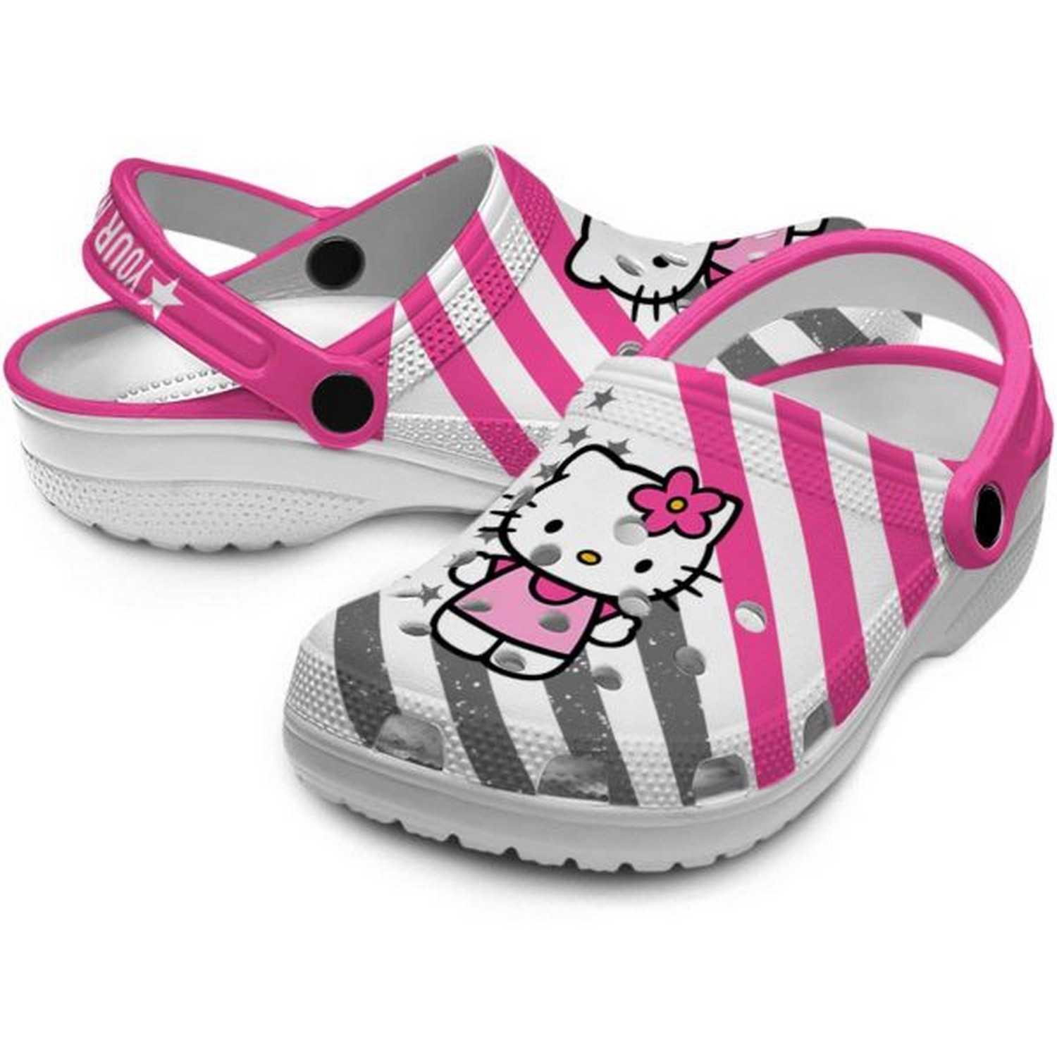Hello Kitty Cartoon Crocs Crocband Clogs Shoes Comfortable For Men Women and Kids - Image 2