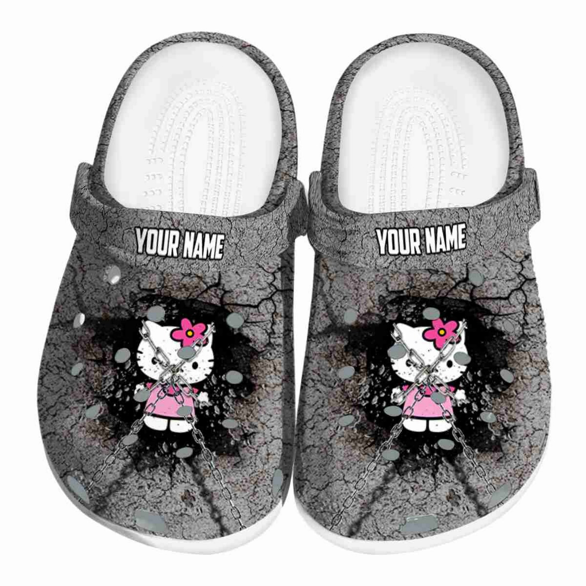 Hello Kitty Cartoon Crocs Crocband Clogs Shoes Comfortable For Men Women and Kids