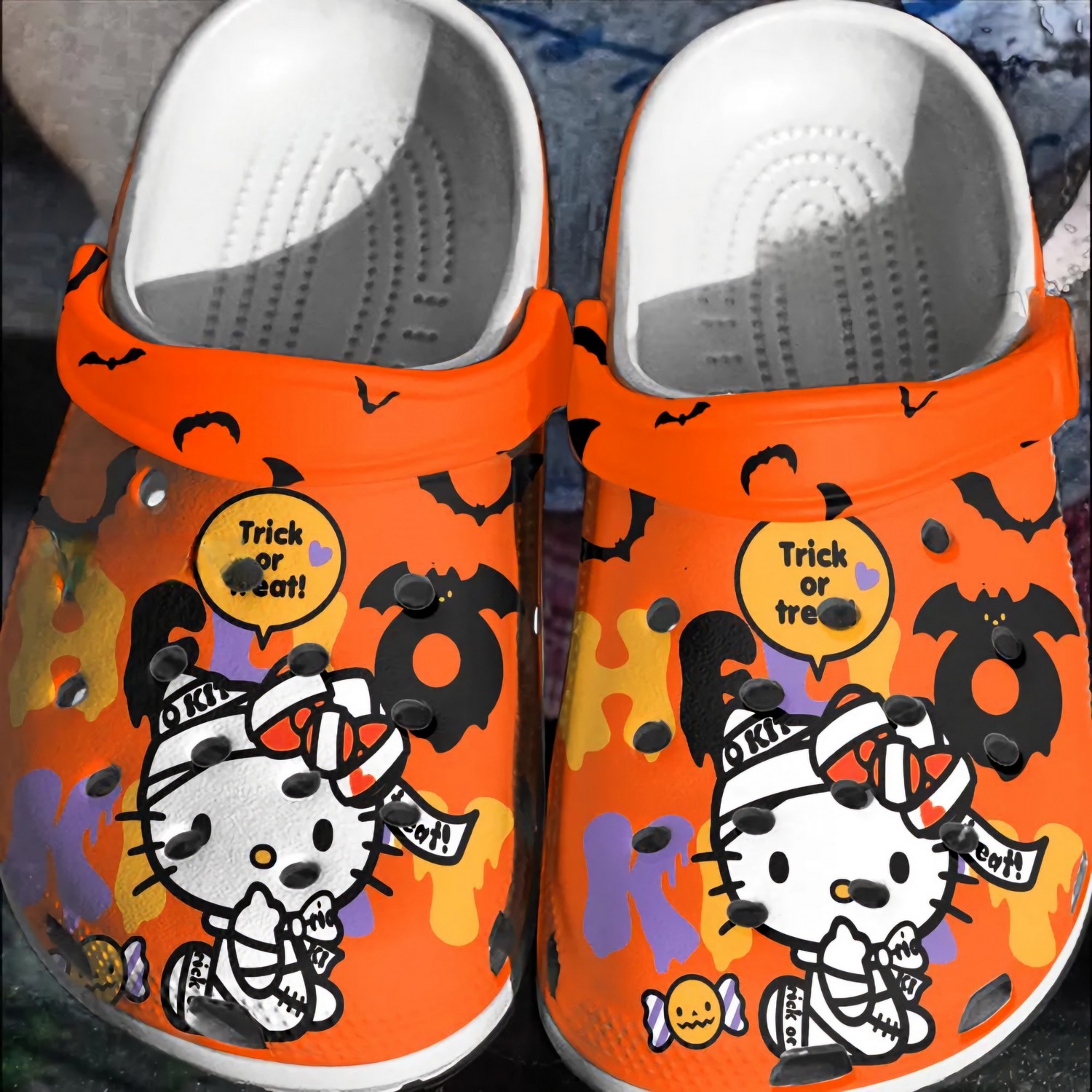Hello Kitty Cartoon Crocs Crocband Clogs Shoes Comfortable For Men Women and Kids