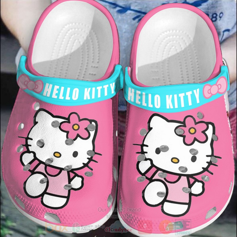 Hello Kitty Cartoon Crocs Crocband Clogs Shoes Comfortable For Men Women and Kids