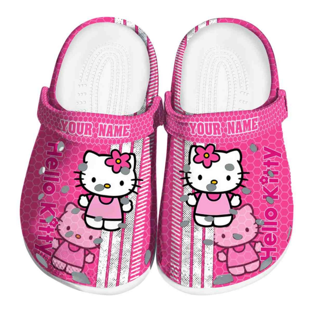 Hello Kitty Cartoon Crocs Crocband Clogs Shoes Comfortable For Men Women and Kids