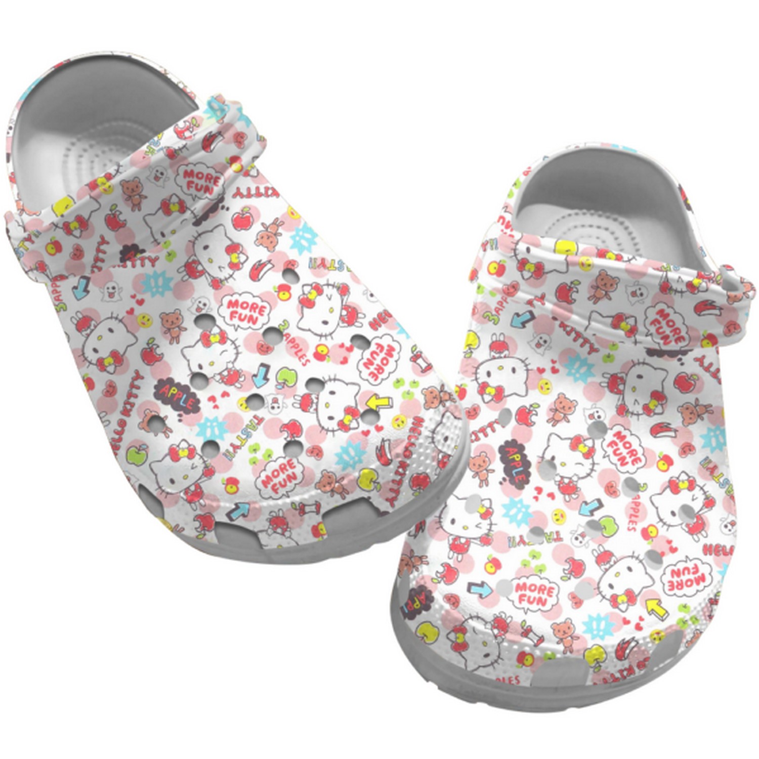 Hello Kitty Cartoon Crocs Crocband Clogs Shoes Comfortable For Men Women and Kids
