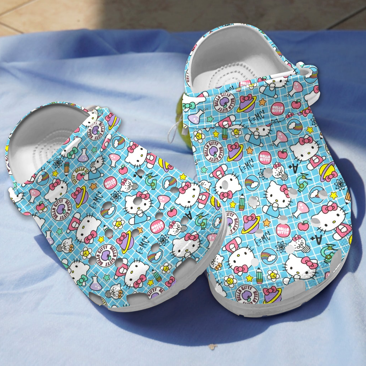 Hello Kitty Cartoon Crocs Crocband Clogs Shoes Comfortable For Men Women and Kids