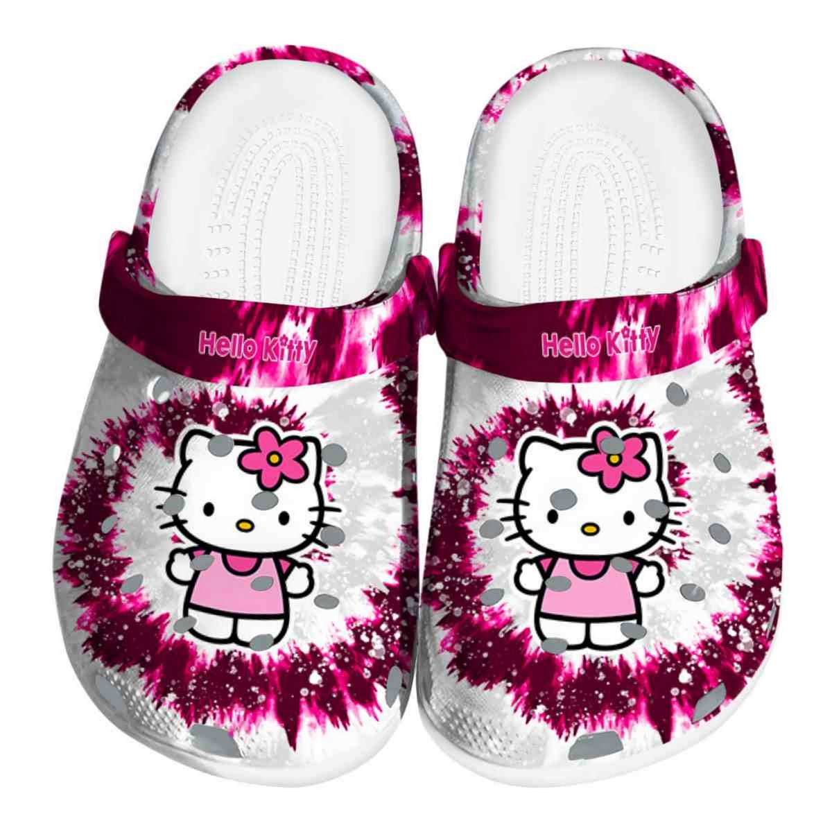 Hello Kitty Cartoon Crocs Crocband Clogs Shoes Comfortable For Men Women and Kids