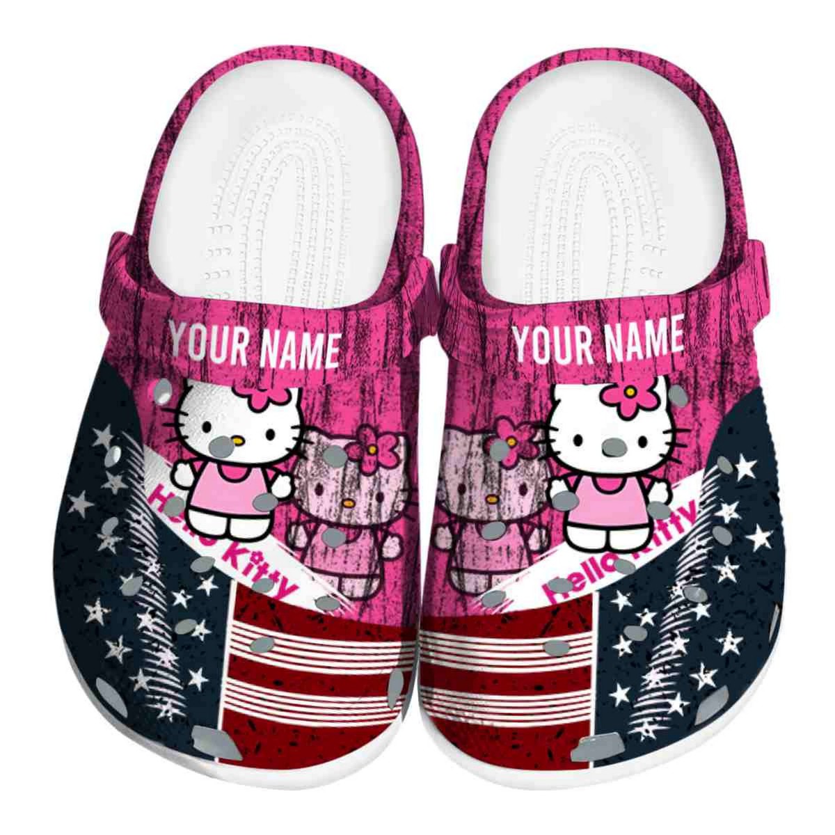 Hello Kitty Cartoon Crocs Crocband Clogs Shoes Comfortable For Men Women and Kids