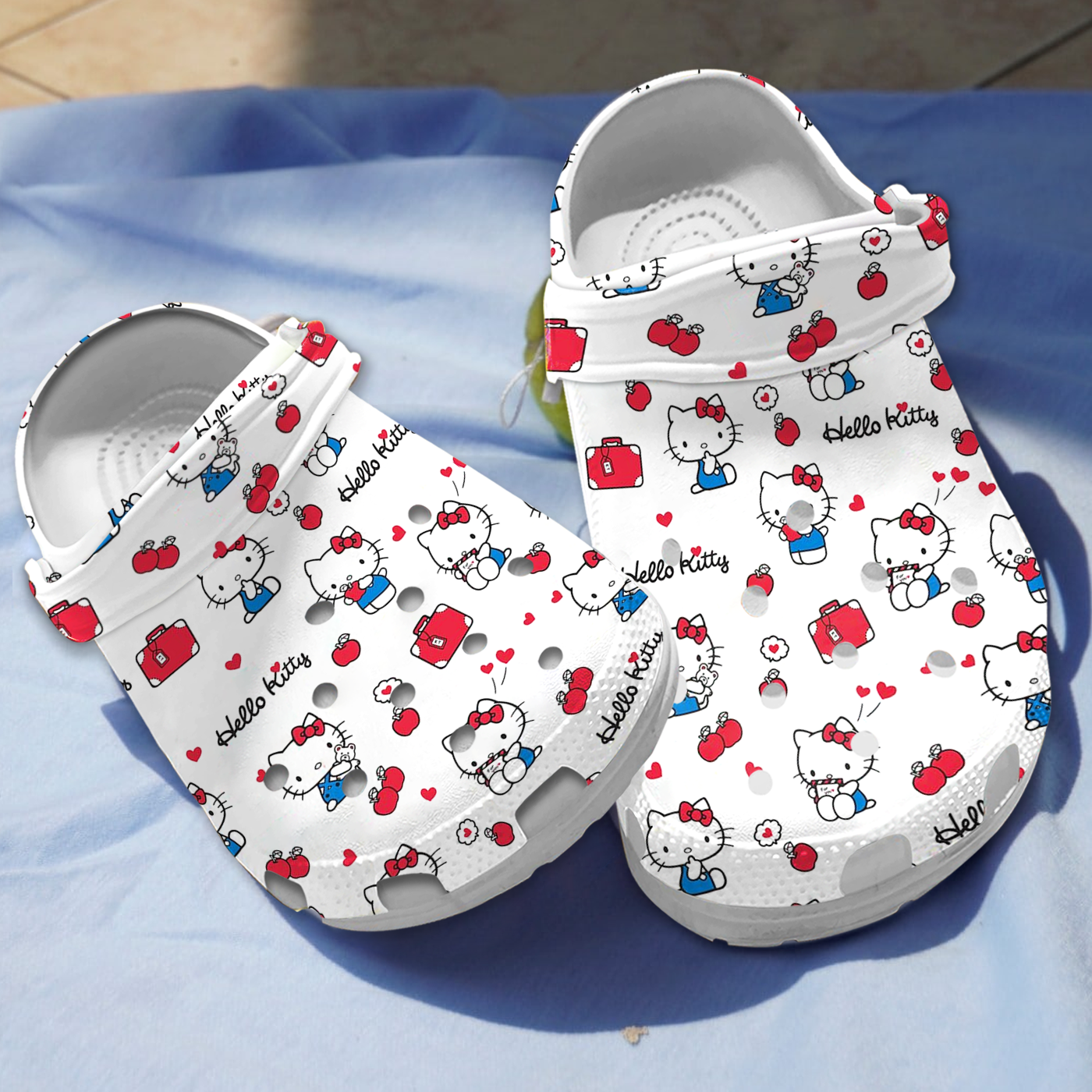 Hello Kitty Cartoon Crocs Crocband Clogs Shoes Comfortable For Men Women and Kids