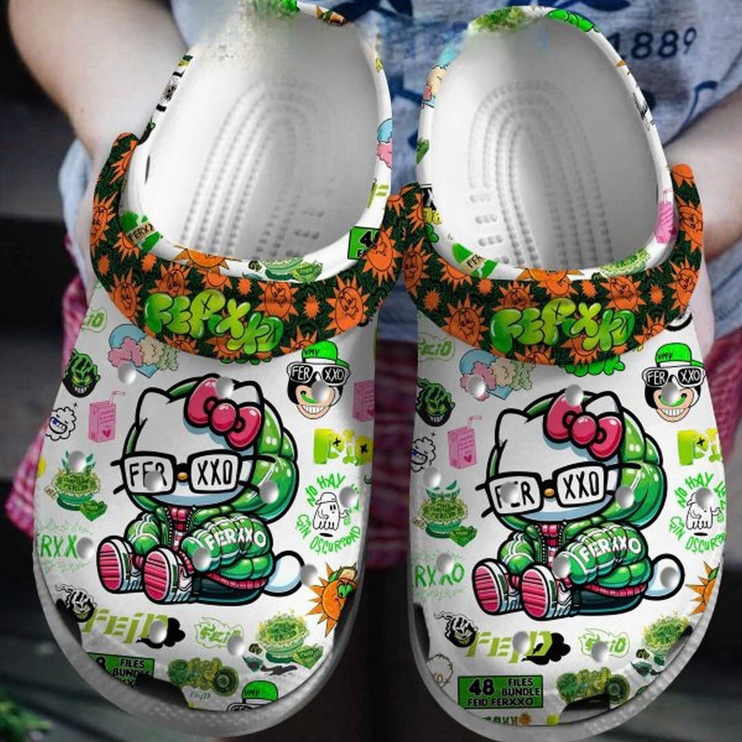 Hello Kitty Cartoon Crocs Crocband Clogs Shoes Comfortable For Men Women and Kids