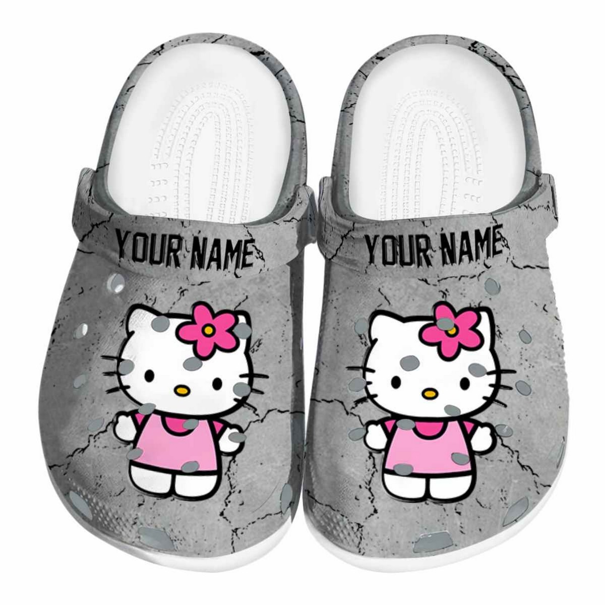 Hello Kitty Cartoon Crocs Crocband Clogs Shoes Comfortable For Men Women and Kids