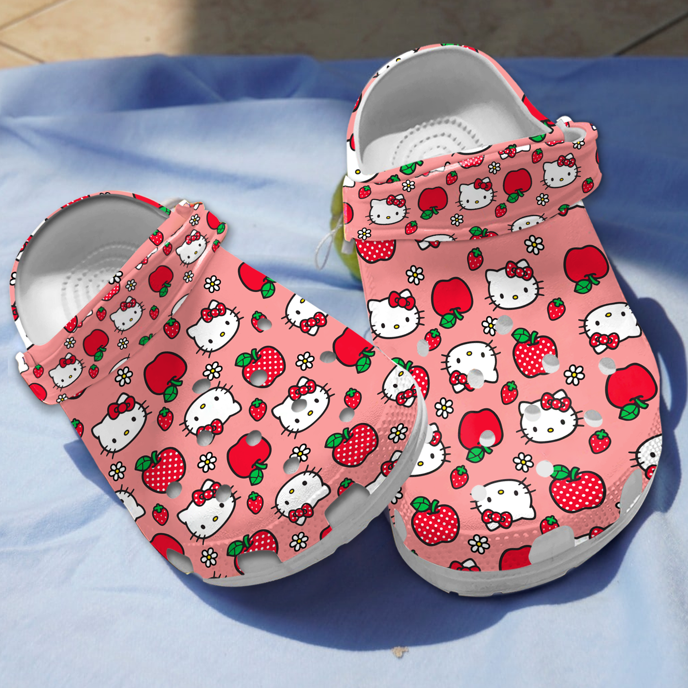 Hello Kitty Cartoon Crocs Crocband Clogs Shoes Comfortable For Men Women and Kids