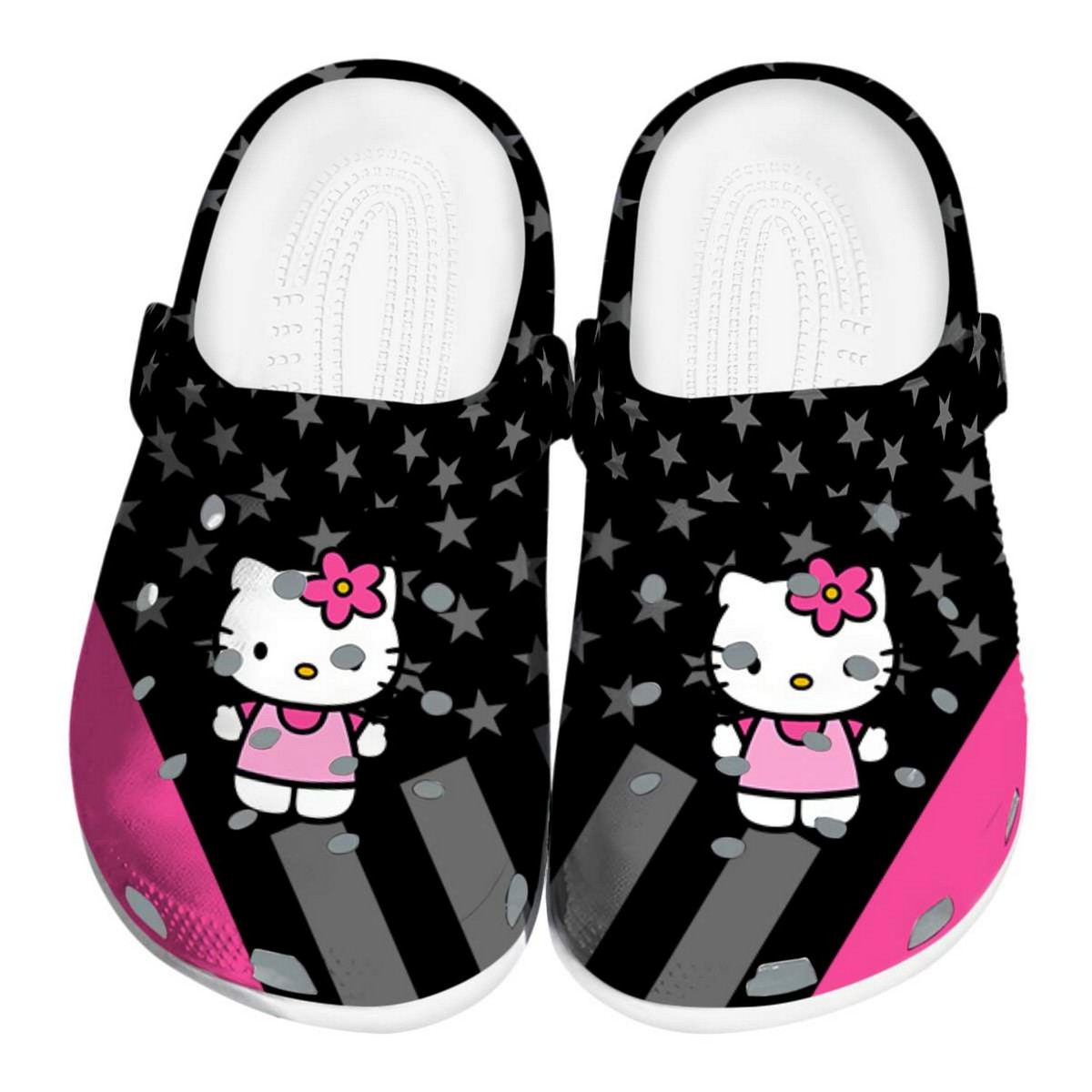 Hello Kitty Cartoon Crocs Crocband Clogs Shoes Comfortable For Men Women and Kids