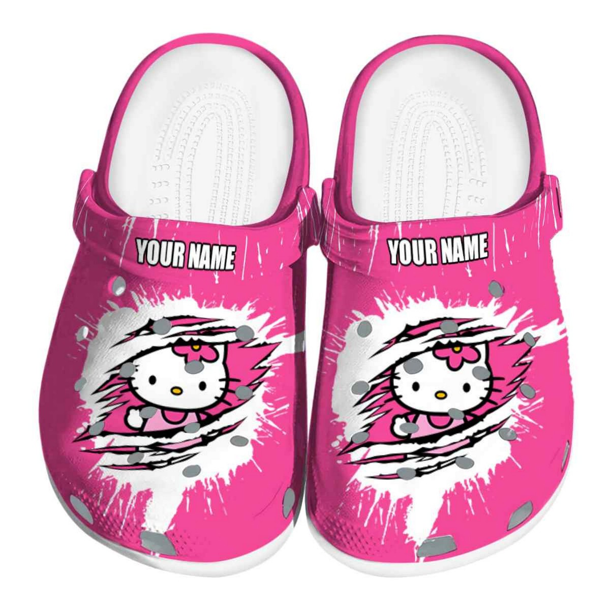 Hello Kitty Cartoon Crocs Crocband Clogs Shoes Comfortable For Men Women and Kids