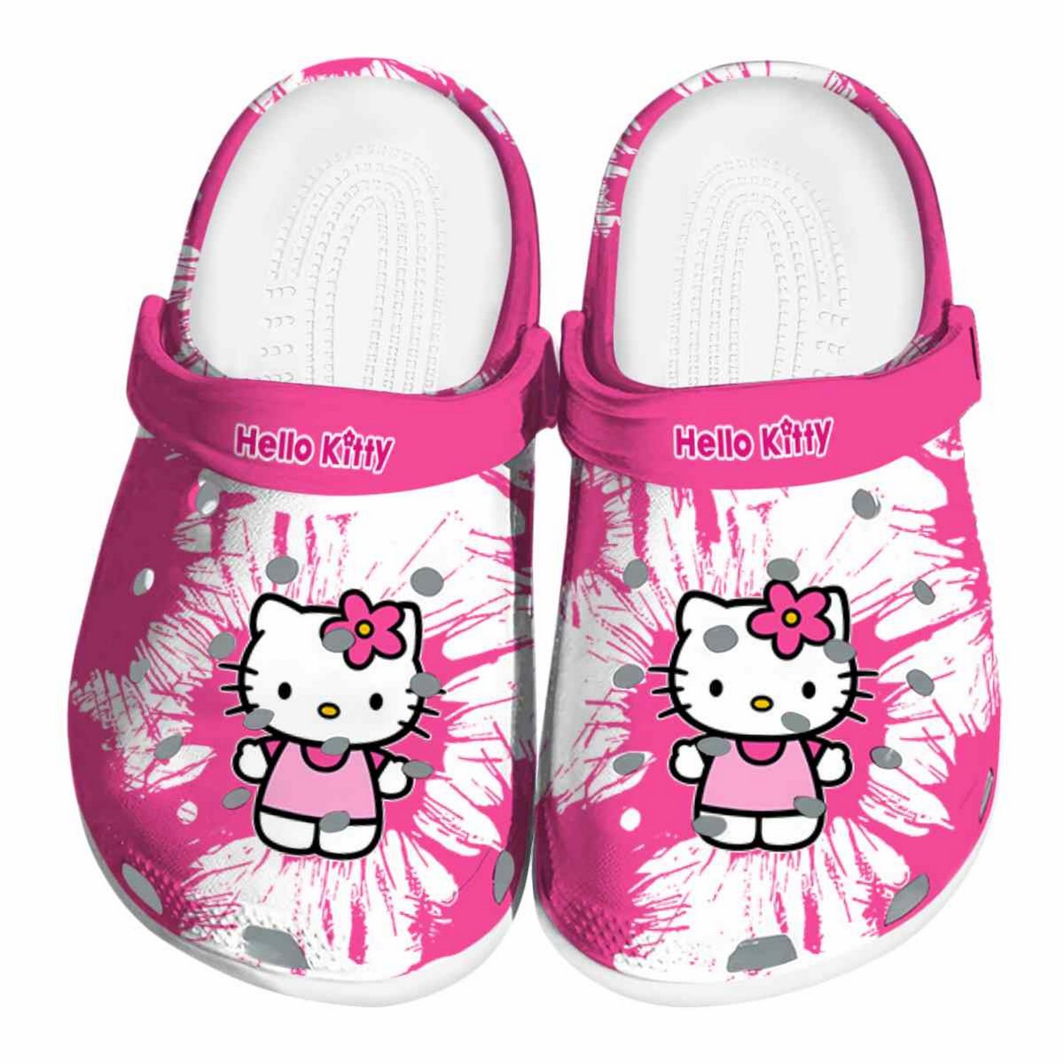Hello Kitty Cartoon Crocs Crocband Clogs Shoes Comfortable For Men Women and Kids