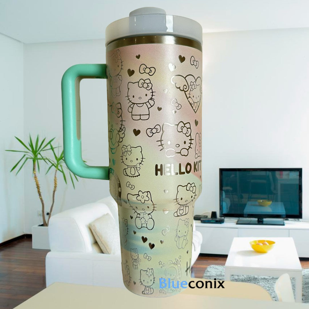 Hello Kitty Cartoon Custom Stanley Cup 40 oz 30 oz Tumbler With HandleTVC2301776 - Image 3