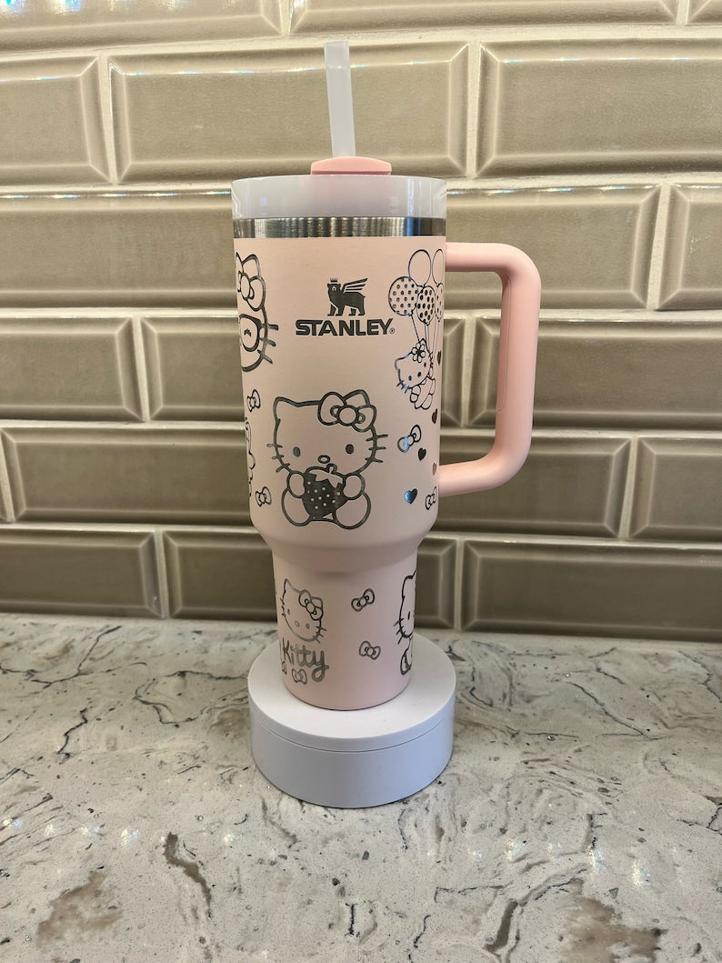 Hello Kitty Cartoon Custom Stanley Cup 40 oz 30 oz Tumbler With HandleTVC2301776