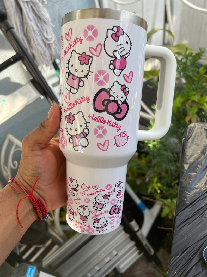 Hello Kitty Cartoon Custom Stanley Cup 40 oz 30 oz Tumbler With HandleTVC2301776 - Image 3