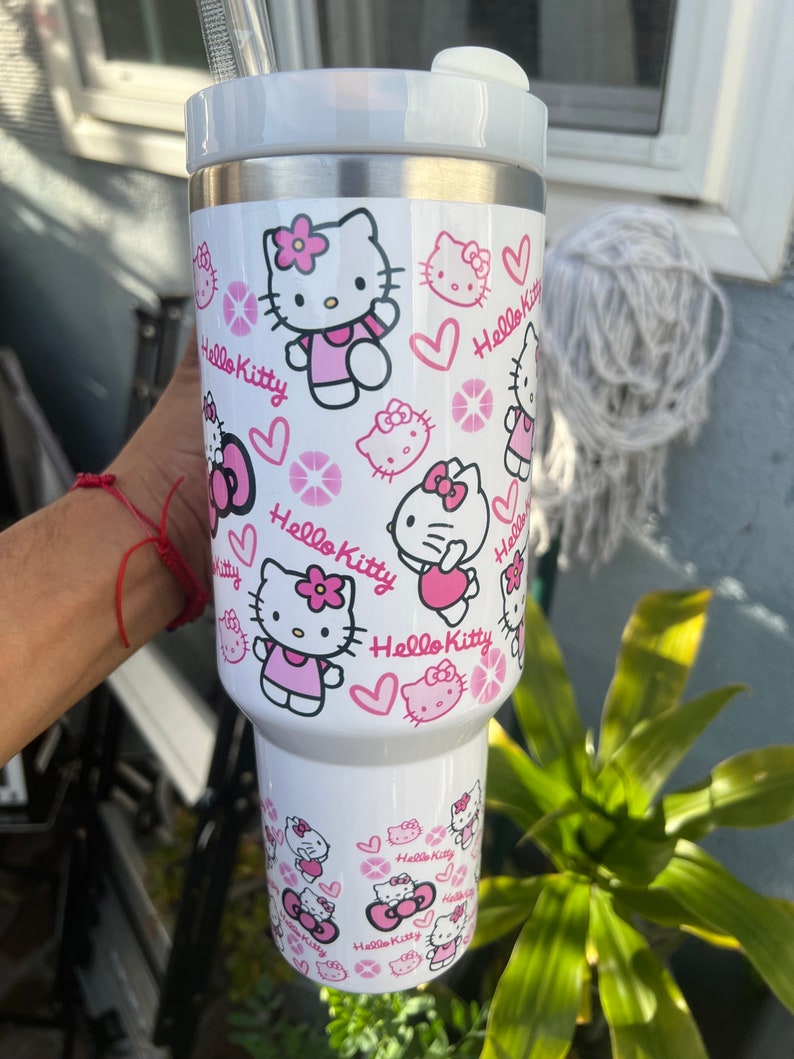 Hello Kitty Cartoon Custom Stanley Cup 40 oz 30 oz Tumbler With HandleTVC2301776 - Image 4