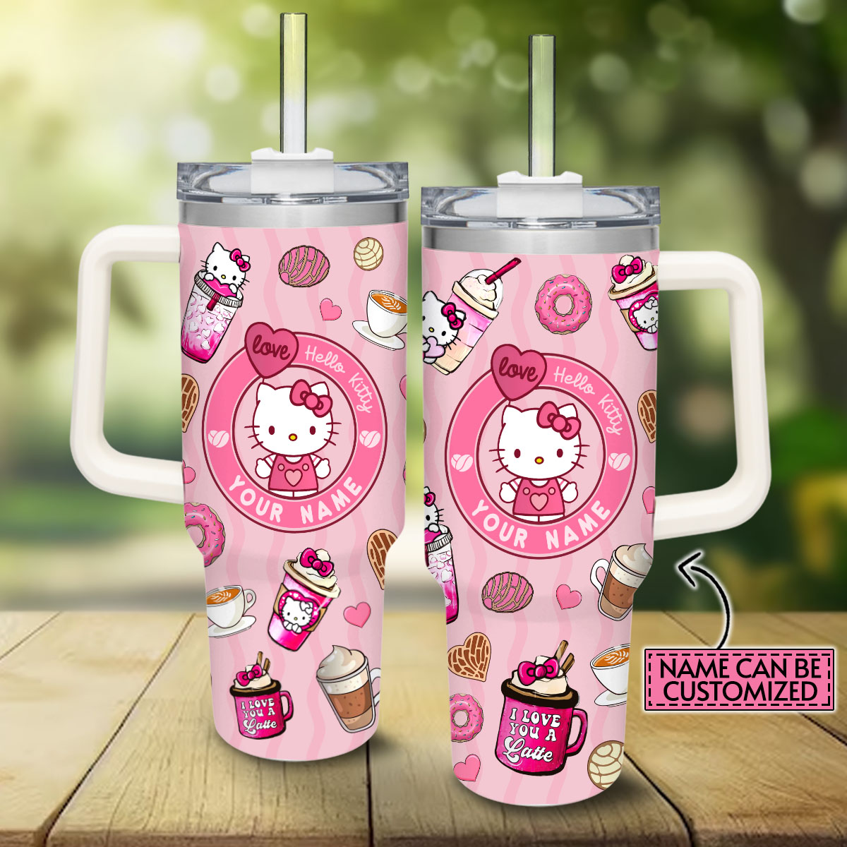 Hello Kitty Cartoon Custom Stanley Cup 40 oz 30 oz Tumbler With HandleTVC2301816