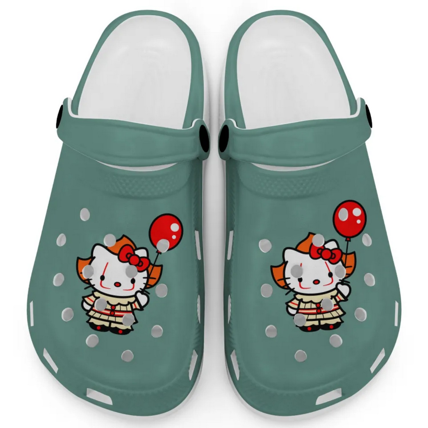 Hello Kitty Cosplay Halloween Cartoon Crocs Crocband Clogs Shoes Comfortable For Men Women and Kids