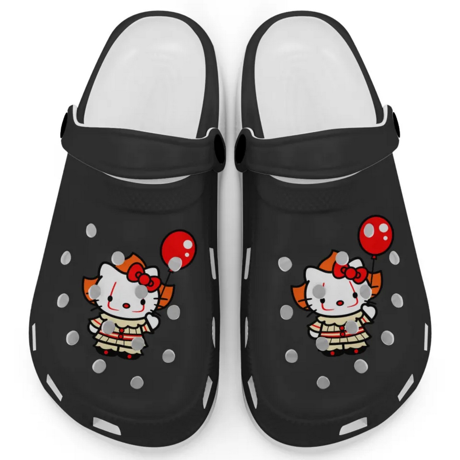 Hello Kitty Cosplay Halloween Cartoon Crocs Crocband Clogs Shoes Comfortable For Men Women and Kids