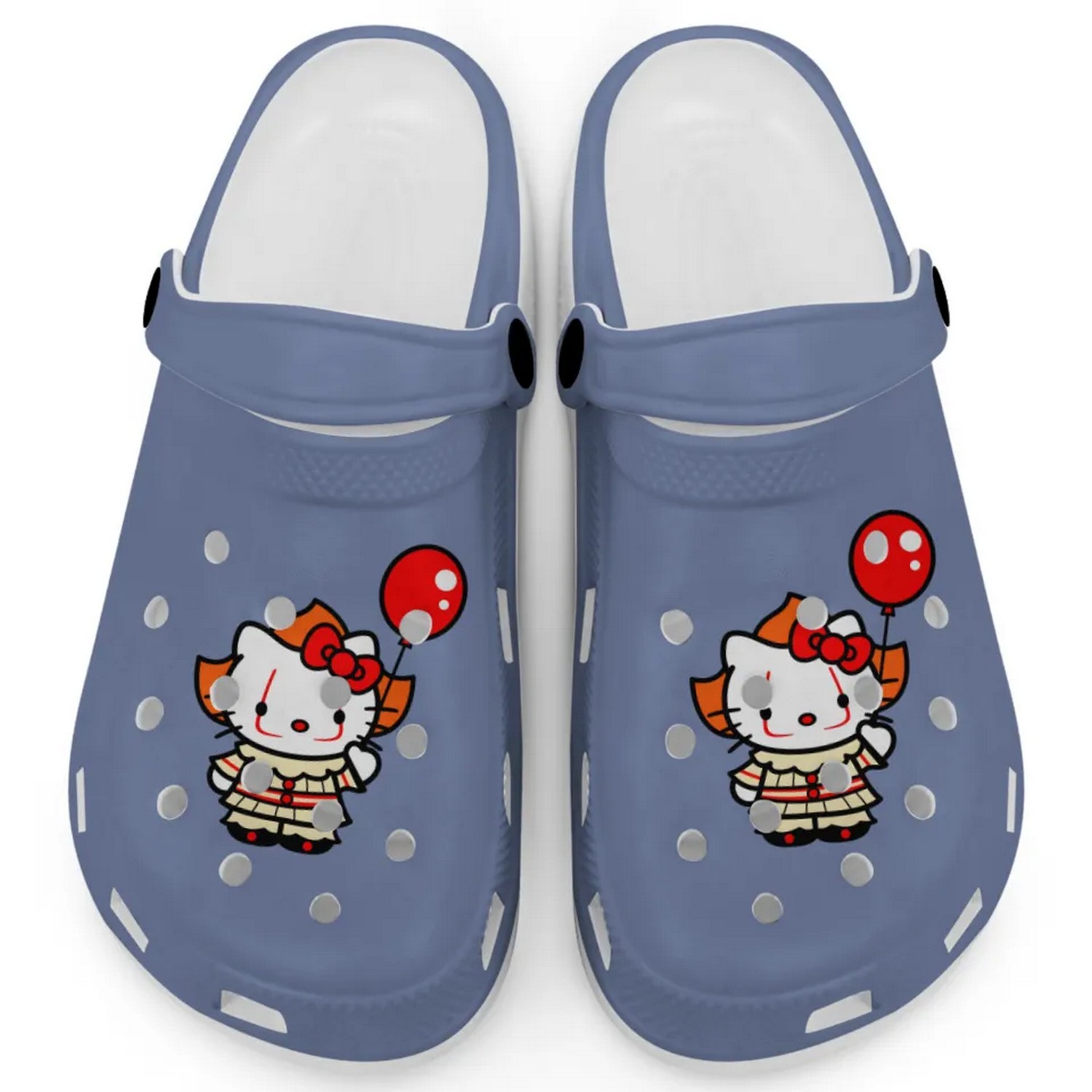 Hello Kitty Cosplay Halloween Cartoon Crocs Crocband Clogs Shoes Comfortable For Men Women and Kids